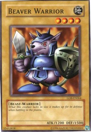 Beaver Warrior (LOB-EN064) - Legend of Blue Eyes White Dragon (Worldwide English) Unlimited Legend of Blue Eyes White Dragon (Worldwide English) Yugioh Single  Squirtle Squad Card Shop.