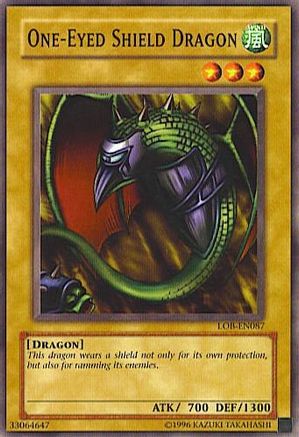 One-Eyed Shield Dragon (LOB-EN087) - Legend of Blue Eyes White Dragon (Worldwide English) Unlimited Legend of Blue Eyes White Dragon (Worldwide English) Yugioh Single  Squirtle Squad Card Shop.