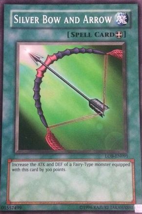 Silver Bow and Arrow (LOB-EN091) - Legend of Blue Eyes White Dragon (Worldwide English) Unlimited Legend of Blue Eyes White Dragon (Worldwide English) Yugioh Single  Squirtle Squad Card Shop.