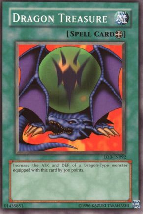 Dragon Treasure (LOB-EN092) - Legend of Blue Eyes White Dragon (Worldwide English) Unlimited Legend of Blue Eyes White Dragon (Worldwide English) Yugioh Single  Squirtle Squad Card Shop.
