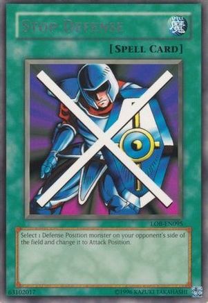 Stop Defense (LOB-EN095) - Legend of Blue Eyes White Dragon (Worldwide English) Unlimited Legend of Blue Eyes White Dragon (Worldwide English) Yugioh Single  Squirtle Squad Card Shop.