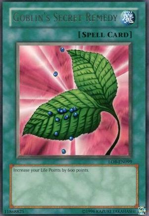 Goblin's Secret Remedy (LOB-EN099) - Legend of Blue Eyes White Dragon (Worldwide English) Unlimited Legend of Blue Eyes White Dragon (Worldwide English) Yugioh Single  Squirtle Squad Card Shop.