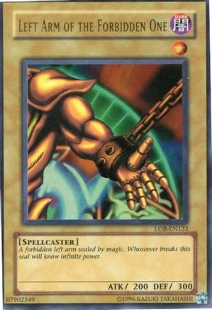 Left Arm of the Forbidden One (LOB-EN123) - Legend of Blue Eyes White Dragon (Worldwide English) Unlimited Legend of Blue Eyes White Dragon (Worldwide English) Yugioh Single  Squirtle Squad Card Shop.