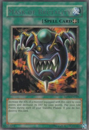 Mask of Brutality (LON-EN020) - Labyrinth of Nightmare (Worldwide English) Unlimited Labyrinth of Nightmare (Worldwide English) Yugioh Single  Squirtle Squad Card Shop.