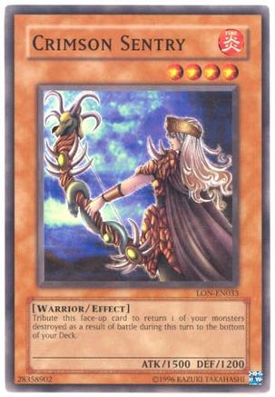 Crimson Sentry (LON-EN033) - Labyrinth of Nightmare (Worldwide English) Unlimited Labyrinth of Nightmare (Worldwide English) Yugioh Single  Squirtle Squad Card Shop.