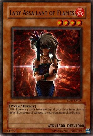 Lady Assailant of Flames (LON-EN035) - Labyrinth of Nightmare (Worldwide English) Unlimited Labyrinth of Nightmare (Worldwide English) Yugioh Single  Squirtle Squad Card Shop.