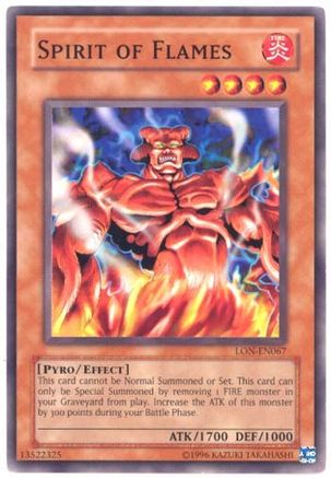 Spirit of Flames (LON-EN067) - Labyrinth of Nightmare (Worldwide English) Unlimited Labyrinth of Nightmare (Worldwide English) Yugioh Single  Squirtle Squad Card Shop.