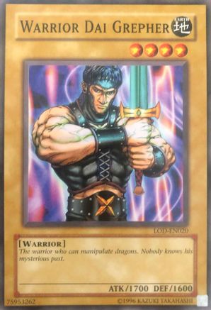 Warrior Dai Grepher (LOD-EN020) - Legacy of Darkness (Worldwide English) Unlimited Legacy of Darkness (Worldwide English) Yugioh Single  Squirtle Squad Card Shop.