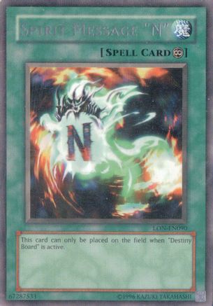 Spirit Message "N" (LON-EN090) - Labyrinth of Nightmare (Worldwide English) Unlimited Labyrinth of Nightmare (Worldwide English) Yugioh Single  Squirtle Squad Card Shop.