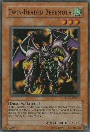 Twin-Headed Behemoth (LOD-EN063) - Legacy of Darkness (Worldwide English) Unlimited Legacy of Darkness (Worldwide English) Yugioh Single  Squirtle Squad Card Shop.