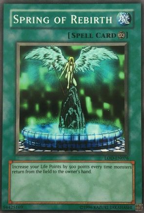 Spring of Rebirth (LOD-EN076) - Legacy of Darkness (Worldwide English) Unlimited Legacy of Darkness (Worldwide English) Yugioh Single  Squirtle Squad Card Shop.