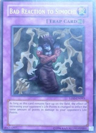 Bad Reaction to Simochi (LOD-EN093) - Legacy of Darkness (Worldwide English) Unlimited Legacy of Darkness (Worldwide English) Yugioh Single  Squirtle Squad Card Shop.