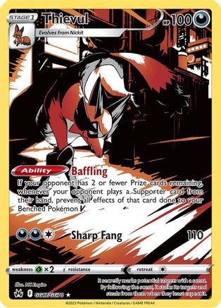 Thievul GG17/GG70 – Crown Zenith Galarian Gallery – Holofoil