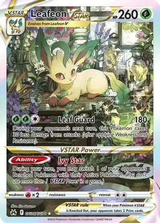 Leafeon VSTAR GG35  - Holofoil SWSH Crown Zenith Galarian Gallery - Ultra Rare SWSH: Crown Zenith: Galarian Gallery Pokemon Single  Squirtle Squad Card Shop.