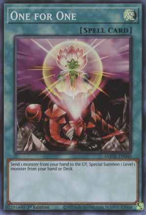 One for One (AMDE-EN040) - Amazing Defenders 1st Edition Amazing Defenders Yugioh Single  Squirtle Squad Card Shop.