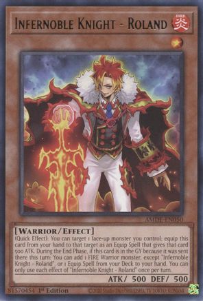 Infernoble Knight - Roland (AMDE-EN050) - Amazing Defenders 1st Edition Amazing Defenders Yugioh Single  Squirtle Squad Card Shop.
