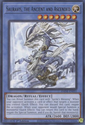 Sauravis, the Ancient and Ascended (AMDE-EN051) - Amazing Defenders 1st Edition Amazing Defenders Yugioh Single  Squirtle Squad Card Shop.