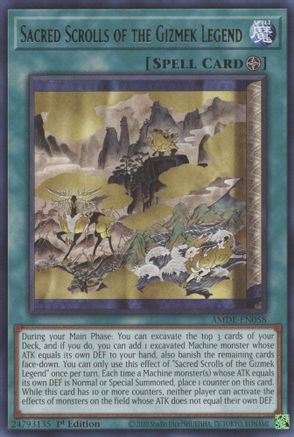 Sacred Scrolls of the Gizmek Legend (AMDE-EN058) - Amazing Defenders 1st Edition Amazing Defenders Yugioh Single  Squirtle Squad Card Shop.