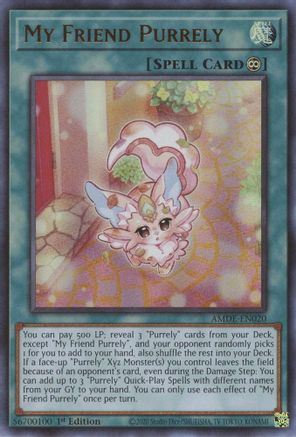 My Friend Purrely (AMDE-EN020) - Amazing Defenders 1st Edition Amazing Defenders Yugioh Single  Squirtle Squad Card Shop.