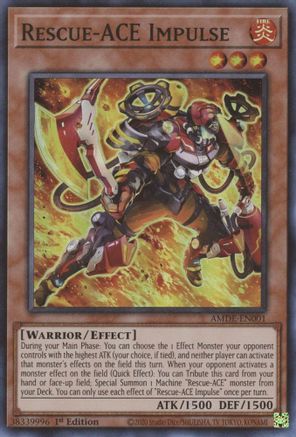 Rescue-ACE Impulse (AMDE-EN001) - Amazing Defenders 1st Edition Amazing Defenders Yugioh Single  Squirtle Squad Card Shop.