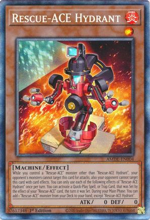 Rescue-ACE Hydrant (CR) (AMDE-EN004) - Amazing Defenders 1st Edition Amazing Defenders Yugioh Single  Squirtle Squad Card Shop.