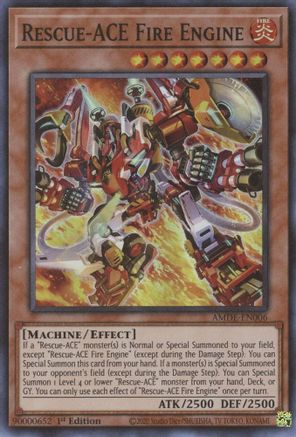 Rescue-ACE Fire Engine (AMDE-EN006) - Amazing Defenders 1st Edition Amazing Defenders Yugioh Single  Squirtle Squad Card Shop.