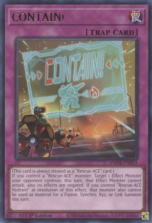 CONTAIN! (AMDE-EN011) - Amazing Defenders 1st Edition Amazing Defenders Yugioh Single  Squirtle Squad Card Shop.