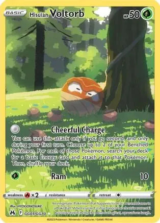 Hisuian Voltorb GG01  - Holofoil SWSH Crown Zenith Galarian Gallery - Ultra Rare SWSH: Crown Zenith: Galarian Gallery Pokemon Single  Squirtle Squad Card Shop.