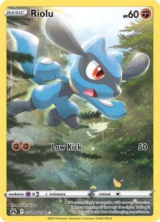 Riolu GG26/GG70 – Crown Zenith Galarian Gallery – Holofoil