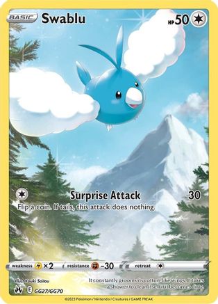 Swablu GG27/GG70 – Crown Zenith Galarian Gallery – Pokémon TCG