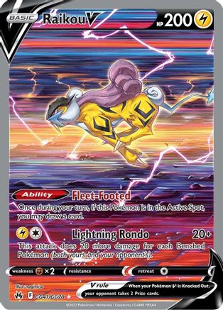 Raikou V GG41/GG70 - Crown Zenith Galarian Gallery - Ultra Rare