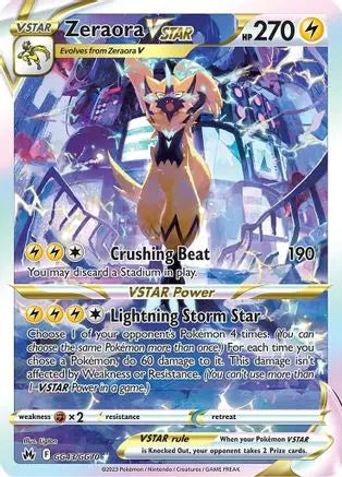 Zeraora VSTAR GG43  - Holofoil SWSH Crown Zenith Galarian Gallery - Ultra Rare SWSH: Crown Zenith: Galarian Gallery Pokemon Single  Squirtle Squad Card Shop.
