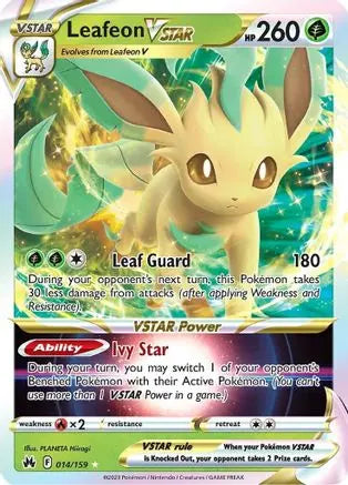 Leafeon VSTAR 014  - Holofoil SWSH Crown Zenith - Ultra Rare SWSH: Crown Zenith Pokemon Single  Squirtle Squad Card Shop.