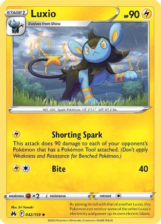 Luxio (42) (42) 042  SWSH Crown Zenith - Uncommon SWSH: Crown Zenith Pokemon Single  Squirtle Squad Card Shop.