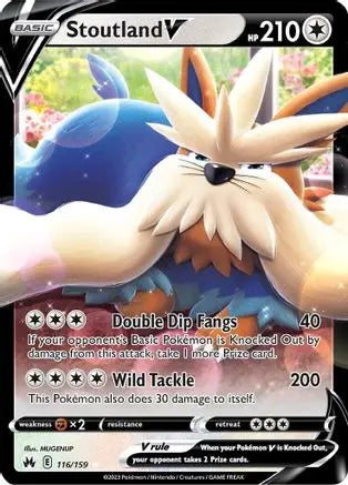 Stoutland V 116  - Holofoil SWSH Crown Zenith - Ultra Rare SWSH: Crown Zenith Pokemon Single  Squirtle Squad Card Shop.