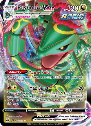 Rayquaza VMAX (102) (102) 102  - Holofoil SWSH Crown Zenith - Ultra Rare SWSH: Crown Zenith Pokemon Single  Squirtle Squad Card Shop.