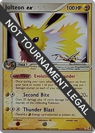 Jolteon ex - 2007 (Tom Roos) 109  World Championship Decks - Ultra Rare World Championship Decks Pokemon Single  Squirtle Squad Card Shop.