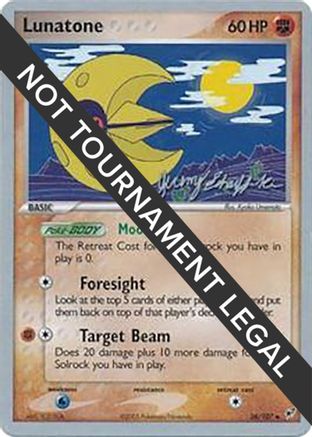 Lunatone - 2007 (Jeremy Scharff-Kim) 036  World Championship Decks - Uncommon World Championship Decks Pokemon Single  Squirtle Squad Card Shop.