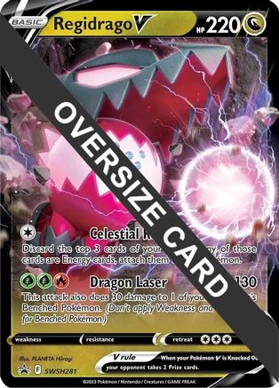 Regidrago V - SWSH281  - Holofoil Jumbo Cards - Promo Jumbo Cards Pokemon Single  Squirtle Squad Card Shop.