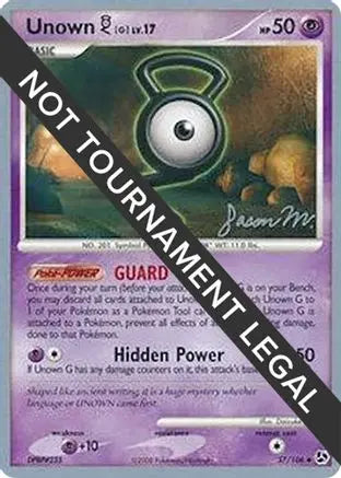 Unown [G] - 2009 (Jason Martinez) 057  World Championship Decks - Uncommon