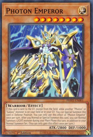 Photon Emperor (PHHY-EN001) - Photon Hypernova 1st Edition Photon Hypernova Yugioh Single  Squirtle Squad Card Shop.