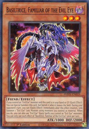 Basiltrice, Familiar of the Evil Eye (PHHY-EN019) - Photon Hypernova 1st Edition Photon Hypernova Yugioh Single  Squirtle Squad Card Shop.