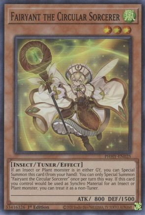 Fairyant the Circular Sorcerer (PHHY-EN025) - Photon Hypernova 1st Edition Photon Hypernova Yugioh Single  Squirtle Squad Card Shop.