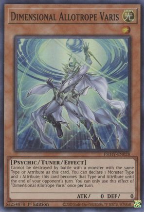 Dimensional Allotrope Varis (PHHY-EN028) - Photon Hypernova 1st Edition Photon Hypernova Yugioh Single  Squirtle Squad Card Shop.
