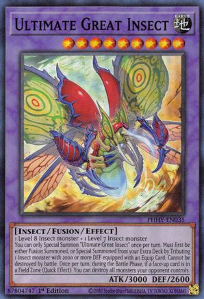 Ultimate Great Insect (PHHY-EN035) - Photon Hypernova 1st Edition Photon Hypernova Yugioh Single  Squirtle Squad Card Shop.