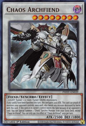 Chaos Archfiend (PHHY-EN039) - Photon Hypernova 1st Edition Photon Hypernova Yugioh Single  Squirtle Squad Card Shop.