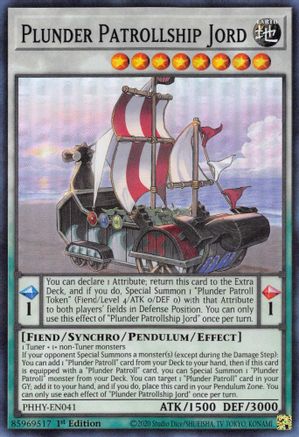 Plunder Patrollship Jord (PHHY-EN041) - Photon Hypernova 1st Edition Photon Hypernova Yugioh Single  Squirtle Squad Card Shop.