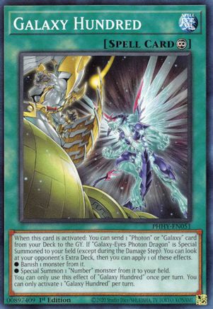 Galaxy Hundred (PHHY-EN051) - Photon Hypernova 1st Edition Photon Hypernova Yugioh Single  Squirtle Squad Card Shop.