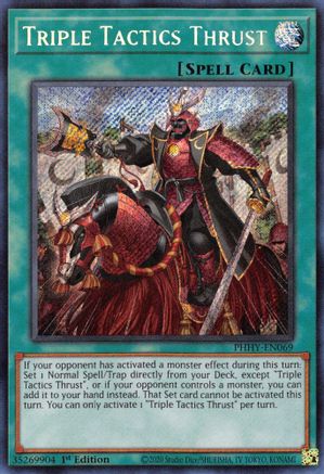 Triple Tactics Thrust (PHHY-EN069) - Photon Hypernova 1st Edition Photon Hypernova Yugioh Single  Squirtle Squad Card Shop.