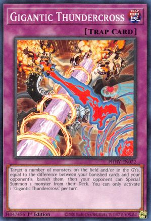 Gigantic Thundercross (PHHY-EN072) - Photon Hypernova 1st Edition Photon Hypernova Yugioh Single  Squirtle Squad Card Shop.